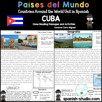 Preview of Countries in Spanish: Cuba
