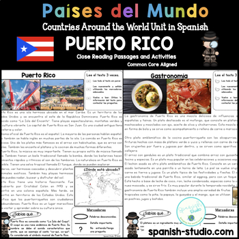 Preview of Countries in Spanish: Puerto Rico