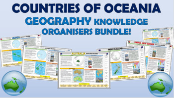 Preview of Countries of Oceania - Knowledge Organzers Bundle!