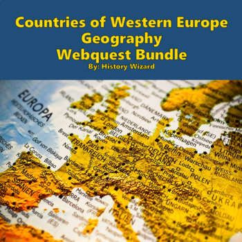 Preview of Countries of Western Europe Geography Webquest Bundle