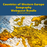 Countries of Western Europe Geography Webquest Bundle