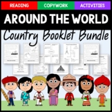 Around the World Bundle - 15 Country Copywork, Activities 