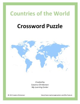 Preview of Countries of the World Crossword Puzzle