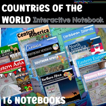 Preview of Countries of the World Interactive Notebook Bundle