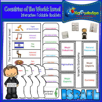 Preview of Countries of the World: Israel Interactive Foldable Booklets - EBOOK