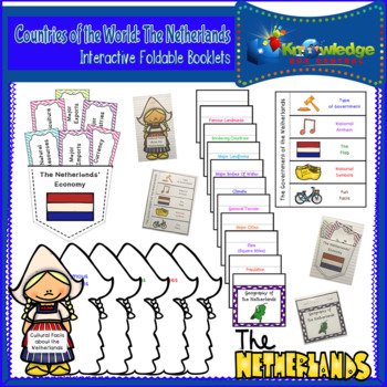 Preview of Countries of the World: The Netherlands Interactive Foldable Booklets - EBOOK