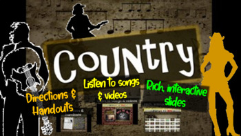 Preview of Country: A comprehensive & engaging Music History PPT (links, handouts & more)