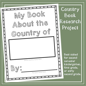 Preview of Country Book Research Project: Early Primary