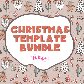 Preview of Country Christmas Template Bundle, Christmas Slides, Newsletter, and Banner