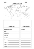 Country Fact File Template Geography World Map