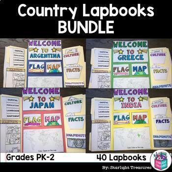 Preview of Country Lapbook Bundle for Early Learners - Country Lapbooks
