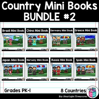 Preview of Country Mini Book Bundle #2 for Early Readers - China, Russia, Germany, Spain