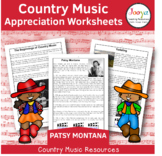 Country Music Appreciation Worksheets | Patsy Montana