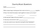 Country Music History - General Music Questions & Answers