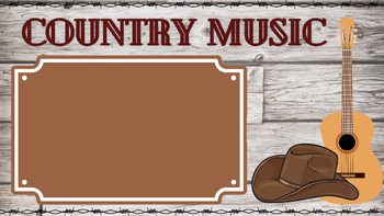Preview of Country Music Unit Background