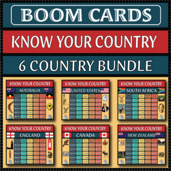 Preview of Country Quiz Boom Cards - English Speaking Countries