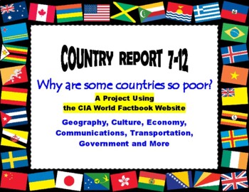 Preview of Country Report 6-9 Guided Analysis Using the CIA World Factbook Website