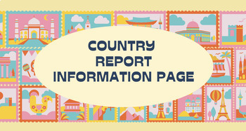 Preview of Country Report Research Template