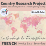 Country Research Activity - French - La Francophonie