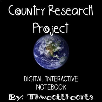 Preview of Country Research Digital Interactive Notebook