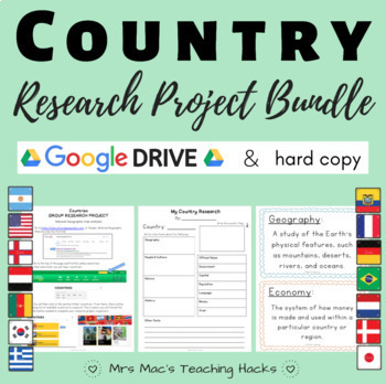 Preview of Country Research Project BUNDLE