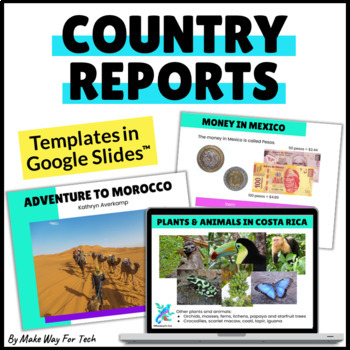Preview of Country Research Project | Country Reports Graphic Organizer Template Digital