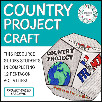 Preview of Country Research Project Craft - STEM - PBL