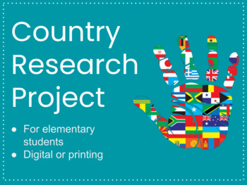 Preview of Country Research Project for Digital or Printing