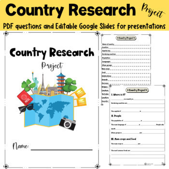 country research project slides template