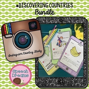 Preview of Country Research Projects Study Bundle Social Studies: Interactive Booklet INSTA