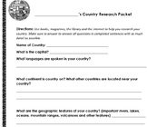 Country Research Questions- (Editable!)