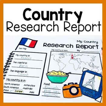 Preview of Country Research Report Worksheets and Graphic Organizers Google Slides