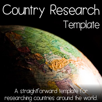 Preview of Country Research Template