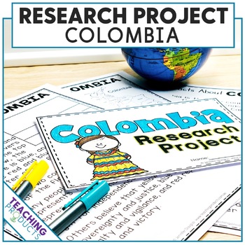 Preview of Country Studies - Country Research Project About Colombia with Reading Passages