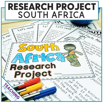 Preview of Country Research Project - Country Study About South Africa with Reading Passage