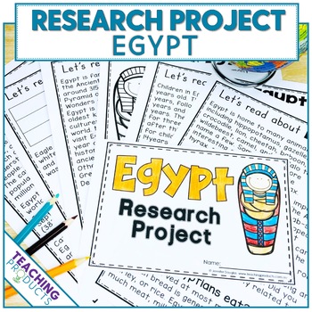 Preview of Country Research Project - A Country Study About Egypt with Reading Passages
