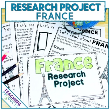 Preview of Country Research Project - A Country Study About France with Reading Passages