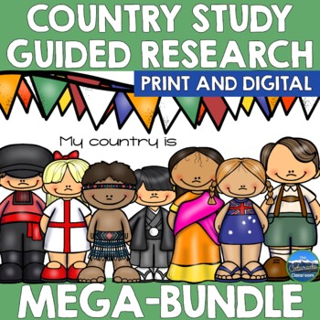 Preview of Country Study Guided Research MEGA BUNDLE - Digital and Print