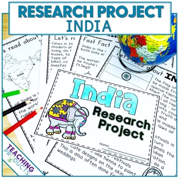 Preview of Country Research Project - A Country Study About India with Reading Passages