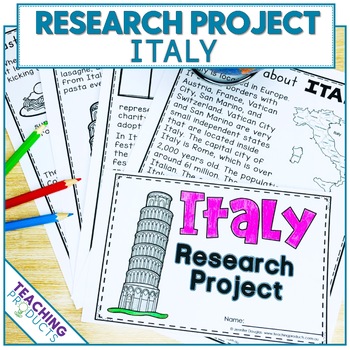 Preview of Country Research Project - A Country Study About Italy with Reading Passages