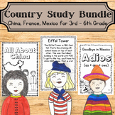 Country Study Mini Books Bundle 3rd - 6th (Context Clues A