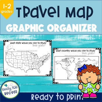 Preview of Travel Maps Graphic Organizer: Country Study Unit