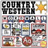 Country Western Decor Bundle with Schedule Cards, Classroo