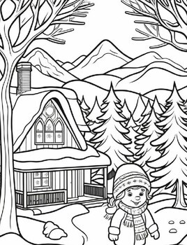 Country Winter Coloring Book For Adults: An Adult Coloring Book
