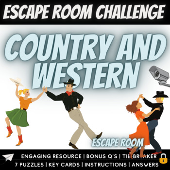 Preview of Country and Western Music Escape Room