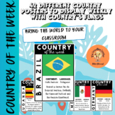 Country of the Week with Flags:Different Countries Posters