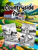 Countryside farm coloring book for adults: Country Farm Houses