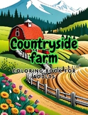 Countryside farm coloring book for adults:Country Farm Houses