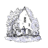 Countryside house outline