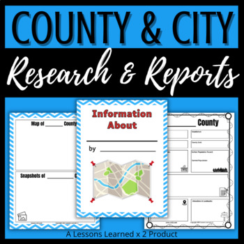 Preview of County & City Research Project Printables for Reports